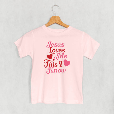 Jesus Loves Me Kids Shirt - Inspirational Faith-Based Kids Heart Design Tee