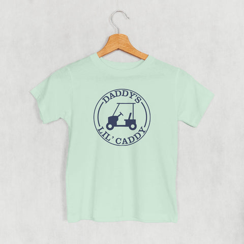 Kids Graphic Tee | Daddy's Lil' Caddy Youth Cotton Shirt - Soft Playwear