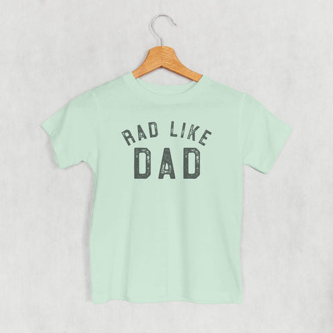 Kids Graphic Tee Rad Like Dad - Durable Kids Printed Shirts | Youth Casual Wear
