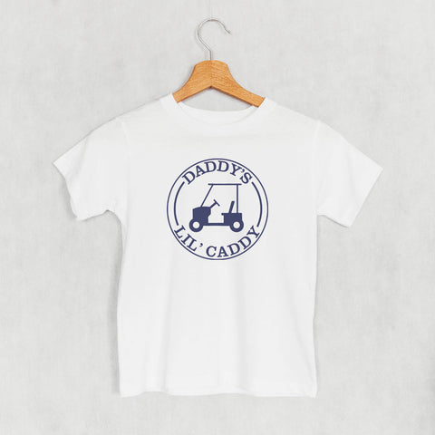 Kids Graphic Tee | Daddy's Lil' Caddy Youth Cotton Shirt - Soft Playwear