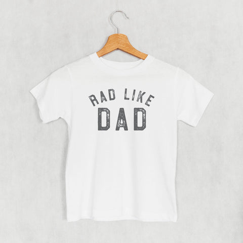 Kids Graphic Tee Rad Like Dad - Durable Kids Printed Shirts | Youth Casual Wear