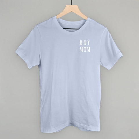 Boy Mom Shirt - Cute Mom T Shirt With Left Chest Design | Comfortable Cotton Tee