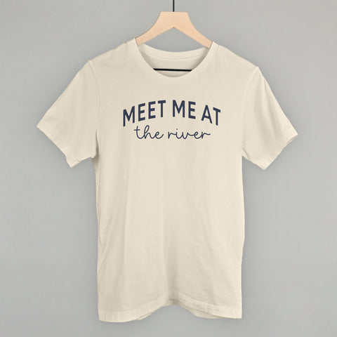 Meet Me At The River Shirt – Comfortable Cotton Tee With Arch Script Design