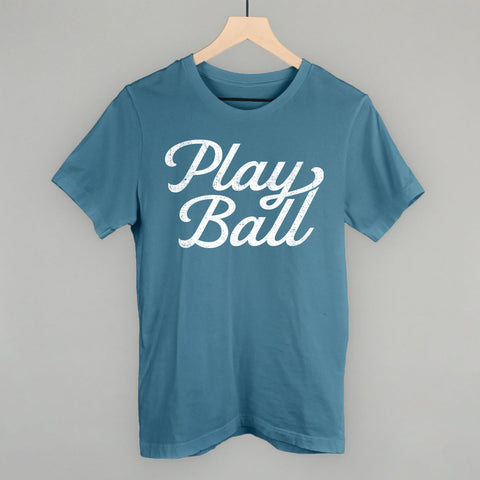 Play Ball (Vintage Script White)
