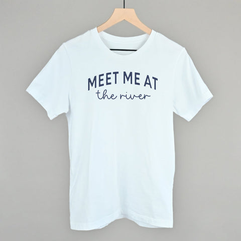Meet Me At The River Shirt – Comfortable Cotton Tee With Arch Script Design