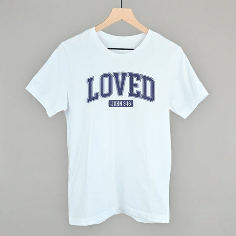 Loved John 3:16 Shirt – Navy Blue Christian T-Shirt with Inspirational Message