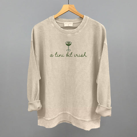 Tini Bit Irish Shirt – Irish Graphic Tee | Corded Fabric Crewneck by Ivy + Cloth