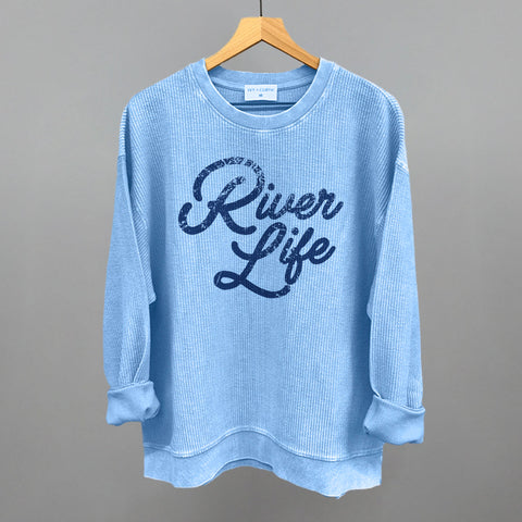 Distressed Script Tee – River Life Design | Comfortable Unisex Shirt by Ivy + Cloth
