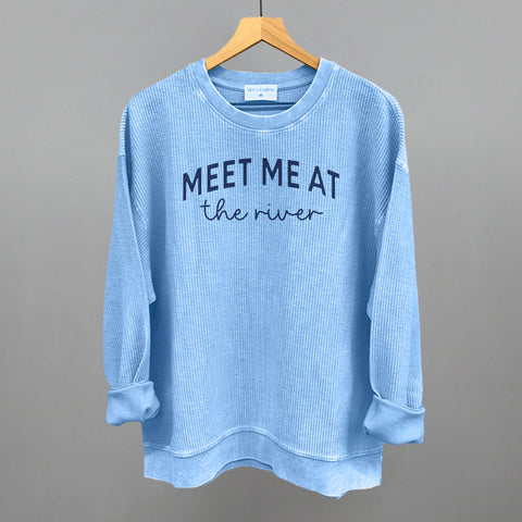 Meet Me At The River Shirt – Comfortable Cotton Tee With Arch Script Design
