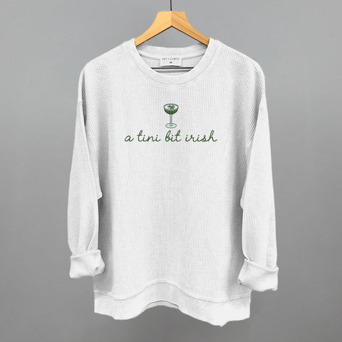 Tini Bit Irish Shirt – Irish Graphic Tee | Corded Fabric Crewneck by Ivy + Cloth