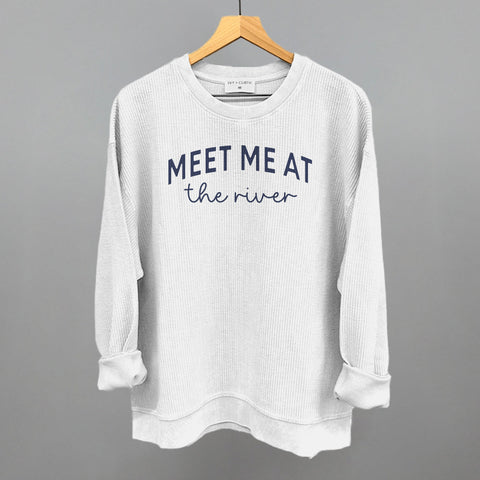 Meet Me At The River Shirt – Comfortable Cotton Tee With Arch Script Design