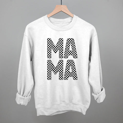 Checkered Tee Shirt - Mama Stacked Checkered | Soft Cotton, Corded Material Shirt