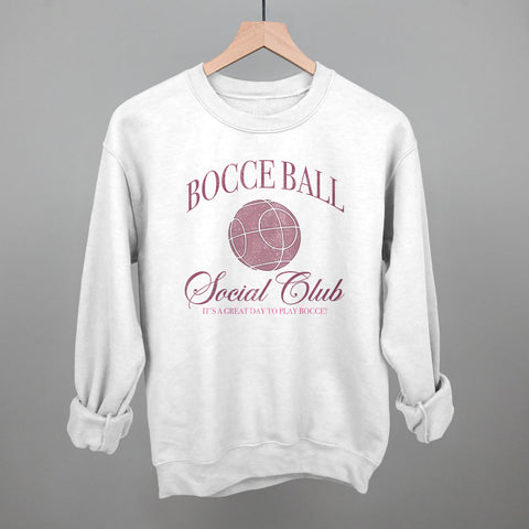 Bocce Ball Shirt – Pink Bocce Ball Social Club | Lightweight Corded Fabric Tee