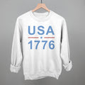 USA 1776 POD - Apparel Ivy + Cloth White S Sweatshirt