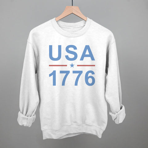 USA 1776 POD - Apparel Ivy + Cloth White S Sweatshirt