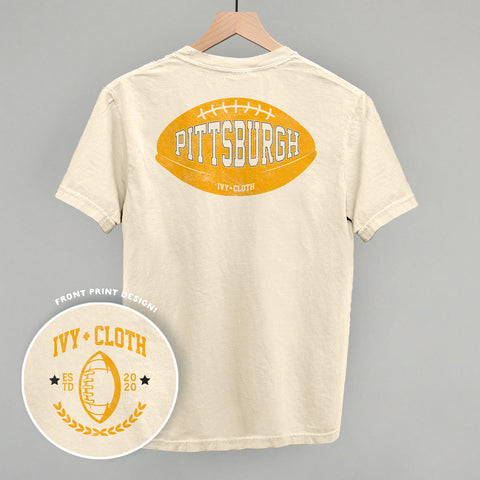 Pittsburgh Football Shirt – Football Back Print Crew Neck Tee | Ivy + Cloth Apparel