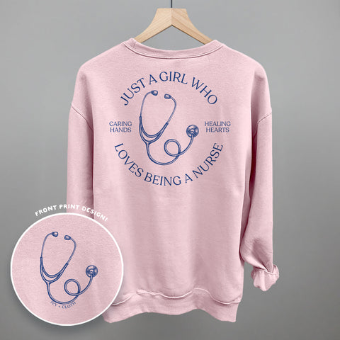 Just A Girl Who Loves Being A Nurse (Back Print)