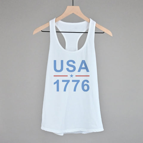 USA 1776 POD - Apparel Ivy + Cloth White S Tank