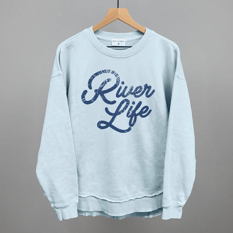 Distressed Script Tee – River Life Design | Comfortable Unisex Shirt by Ivy + Cloth