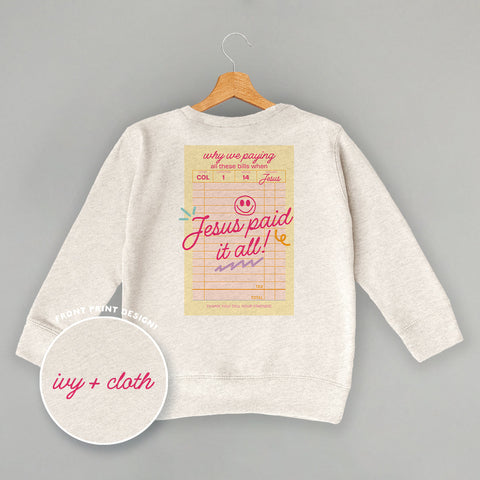 Jesus Paid It All (Kids Back Print)