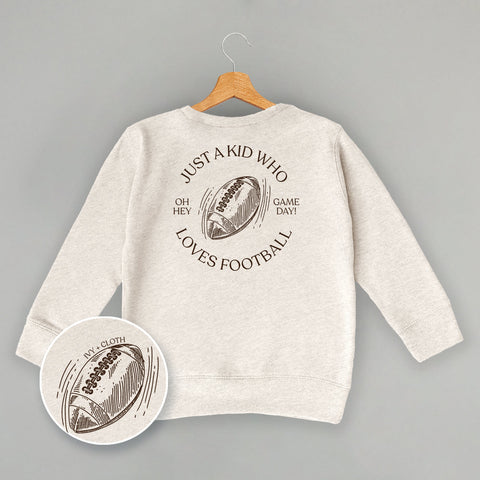 Just A Kid Who Loves Football (Kids Back Print)