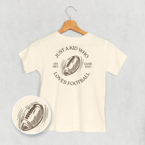 Just A Kid Who Loves Football (Kids Back Print)