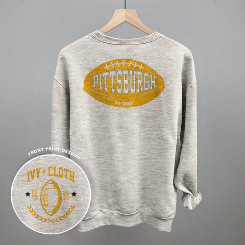 Pittsburgh Football Shirt – Football Back Print Crew Neck Tee | Ivy + Cloth Apparel