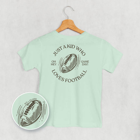 Just A Kid Who Loves Football (Kids Back Print)