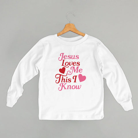 Jesus Loves Me Kids Shirt - Inspirational Faith-Based Kids Heart Design Tee