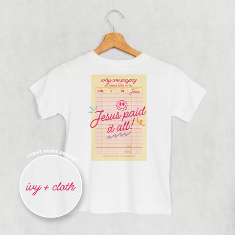 Jesus Paid It All (Kids Back Print)