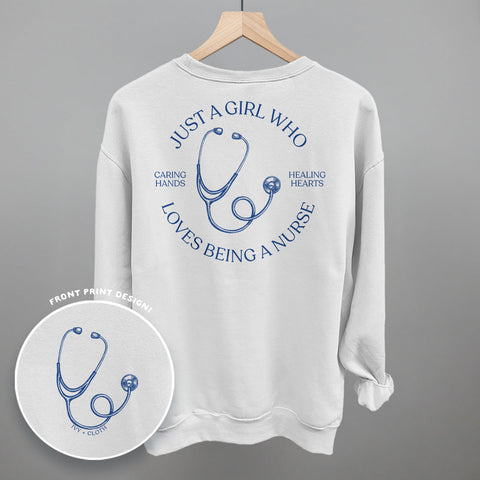Just A Girl Who Loves Being A Nurse (Back Print)