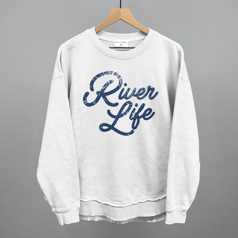 Distressed Script Tee – River Life Design | Comfortable Unisex Shirt by Ivy + Cloth
