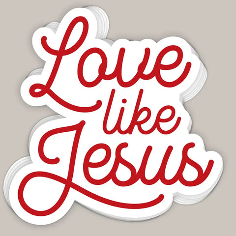 Love Like Jesus Decal – Durable Christian Sticker Art 3.31" x 3.37" by Ivy + Cloth