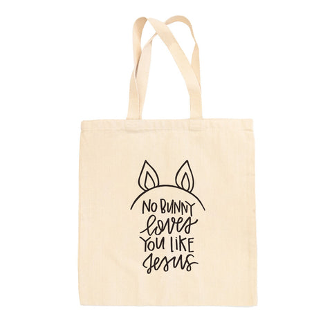 Jesus Tote Bag | Ivy + Cloth Reusable Canvas Shopping Bag With Bunny Print