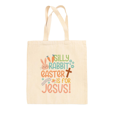 Easter Tote Bag - Ivy + Cloth Silly Rabbit Jesus Canvas Reusable Gift Bag