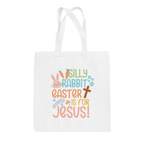Easter Tote Bag - Ivy + Cloth Silly Rabbit Jesus Canvas Reusable Gift Bag