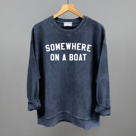 Somewhere On A Boat Shirt – Soft Cotton & Corded Material Casual Boat Shirt