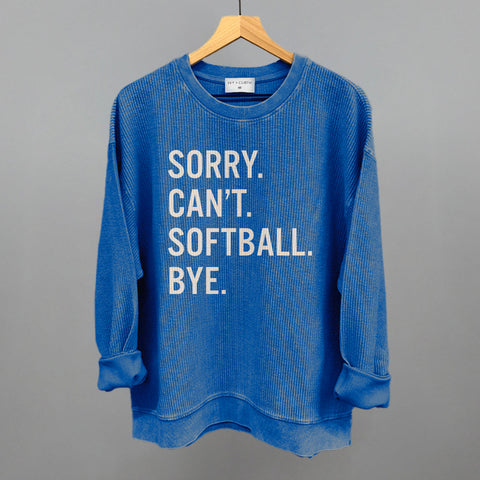Sorry Can't Softball Bye - Funny Softball T-Shirt | Ivy + Cloth Apparel