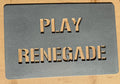 Play Renegade Steel Wall Art Piece Sign Steel Wall Art YinzerShop