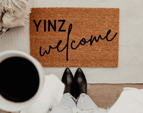 Yinz Welcome Doormat Doormat The Doormat Company   