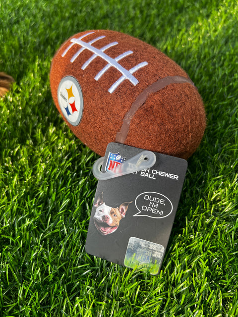 Pittsburgh Steelers Tough Chewer Dog Football Toy - Officially Licensed Pet Toy Little Earth Productions   