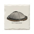 The Igloo Mellon Civic Arena Ceramic Drink Coaster Coasters The Doodle Line   