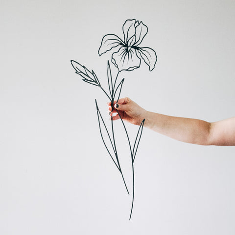 Iris Flower Wall Decor