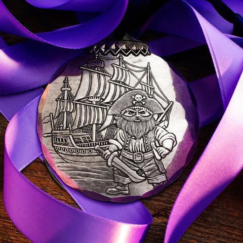 Jolly Pirate Ornament – Durable Nautical Holiday Accent by Wendell August Forge