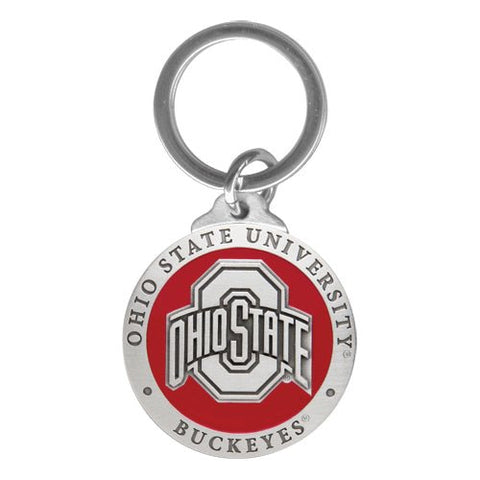 Ohio State Key Chain – Handcrafted Pewter Gift with Solid Pewter Charm & Flat Split Ring