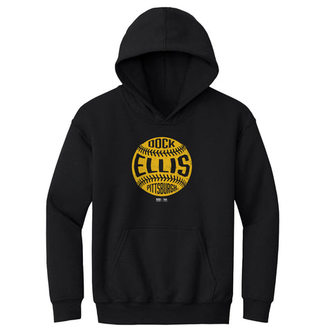 Dock Ellis Vintage Baseball Hoodie | Pittsburgh Midweight Cotton Blend Kids Hooded Sweatshirt