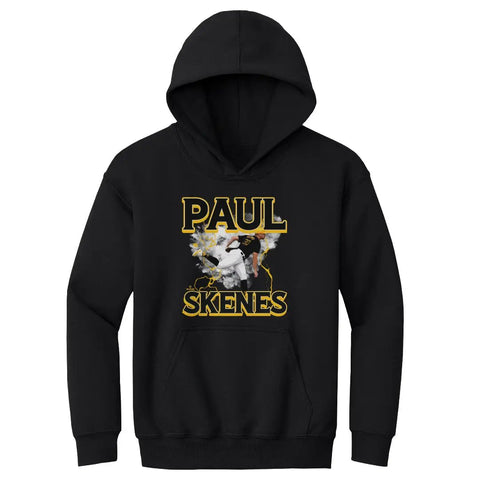 Paul Skenes Pittsburgh Pirates Lightning  | Kids Youth Hoodie Kids Youth Hoodie 500 LEVEL Black S Kids Youth Hoodie