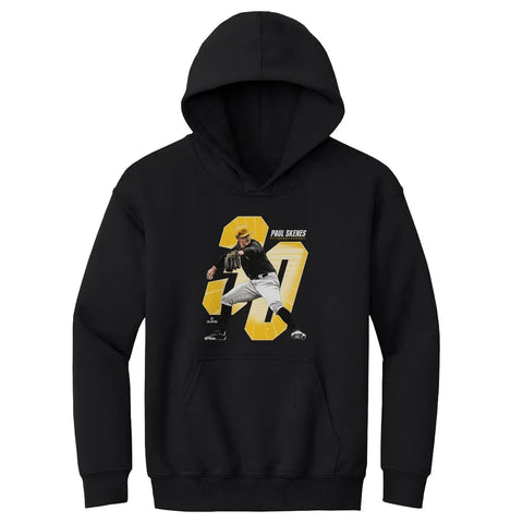 Pittsburgh Pirates Paul Skenes Kids Youth Hoodie Kids Youth Hoodie 500 LEVEL Black S Kids Youth Hoodie