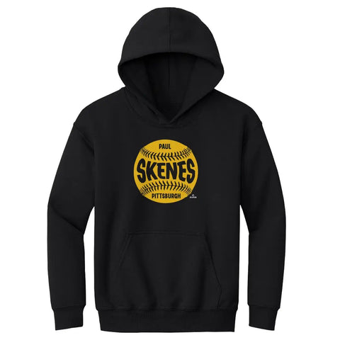 Pittsburgh Pirates Paul Skenes Kids Youth Hoodie Kids Youth Hoodie 500 LEVEL Black S Kids Youth Hoodie