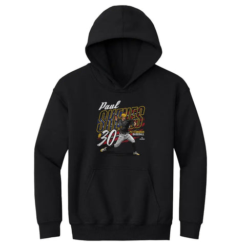 Pittsburgh Pirates Paul Skenes Pittsburgh American Flag Kids Youth Hoodie Kids Youth Hoodie 500 LEVEL   